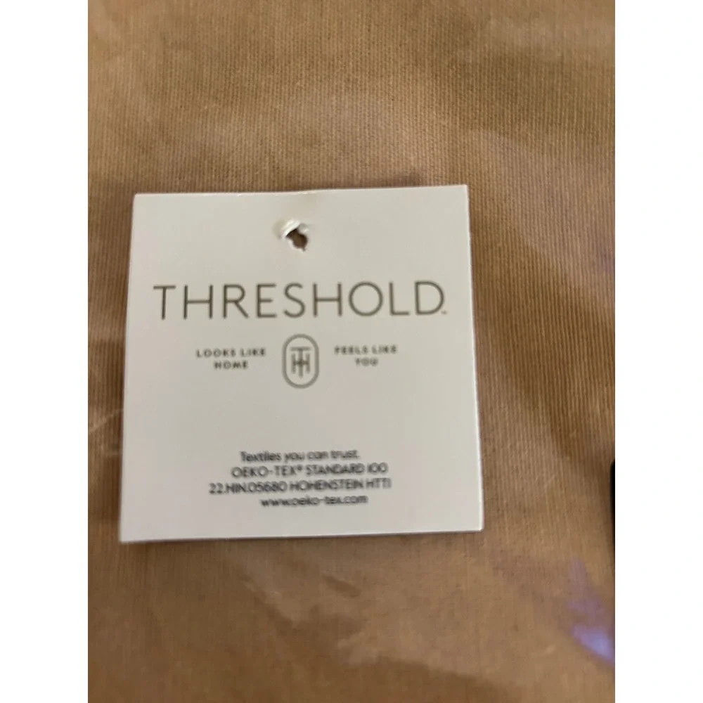 Threshold Jazz Gold Tablecloth 60 x 104 Rectangular Cotton Blend Solid Tan